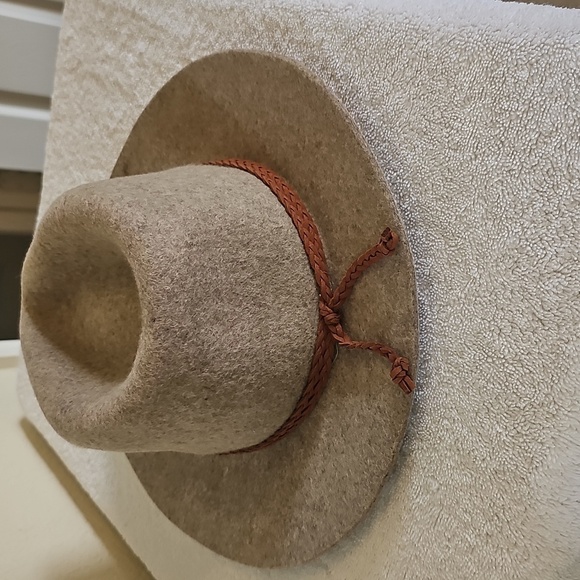 NWT Treasure & Bond Double -Braid Wool Felt Fedora Adjustable Hat Beige One Size - Picture 14 of 14